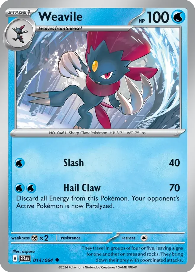 Weavile Pokemon card