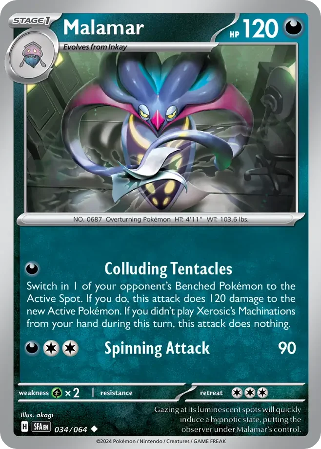Malamar Pokemon card