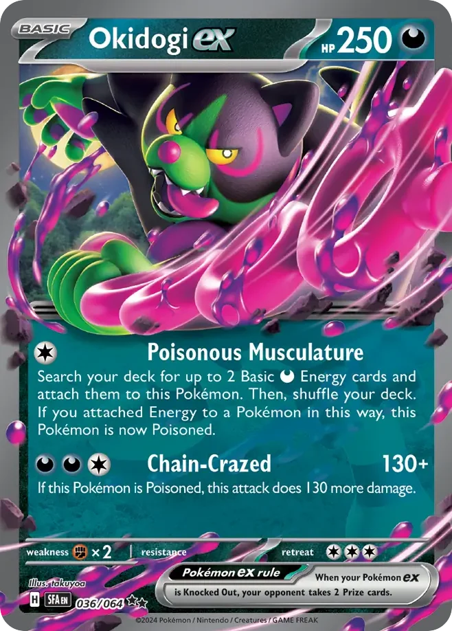 Okidogi ex Pokemon card
