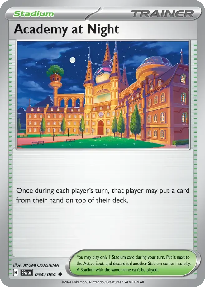 Academy at Night Pokemon card