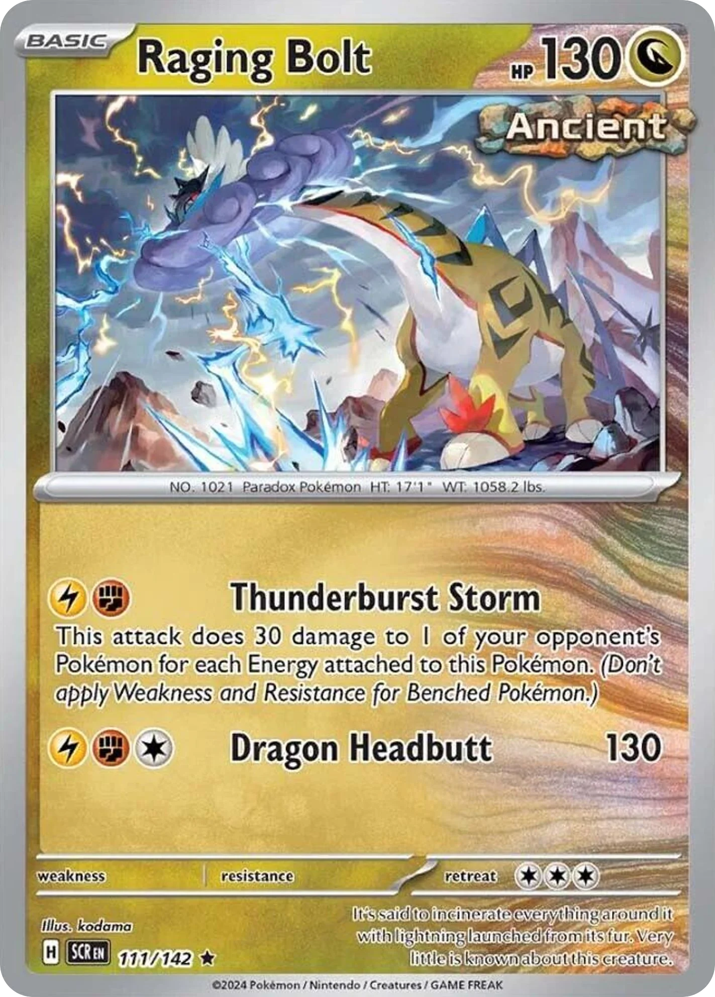 Raging Bolt Pokemon card