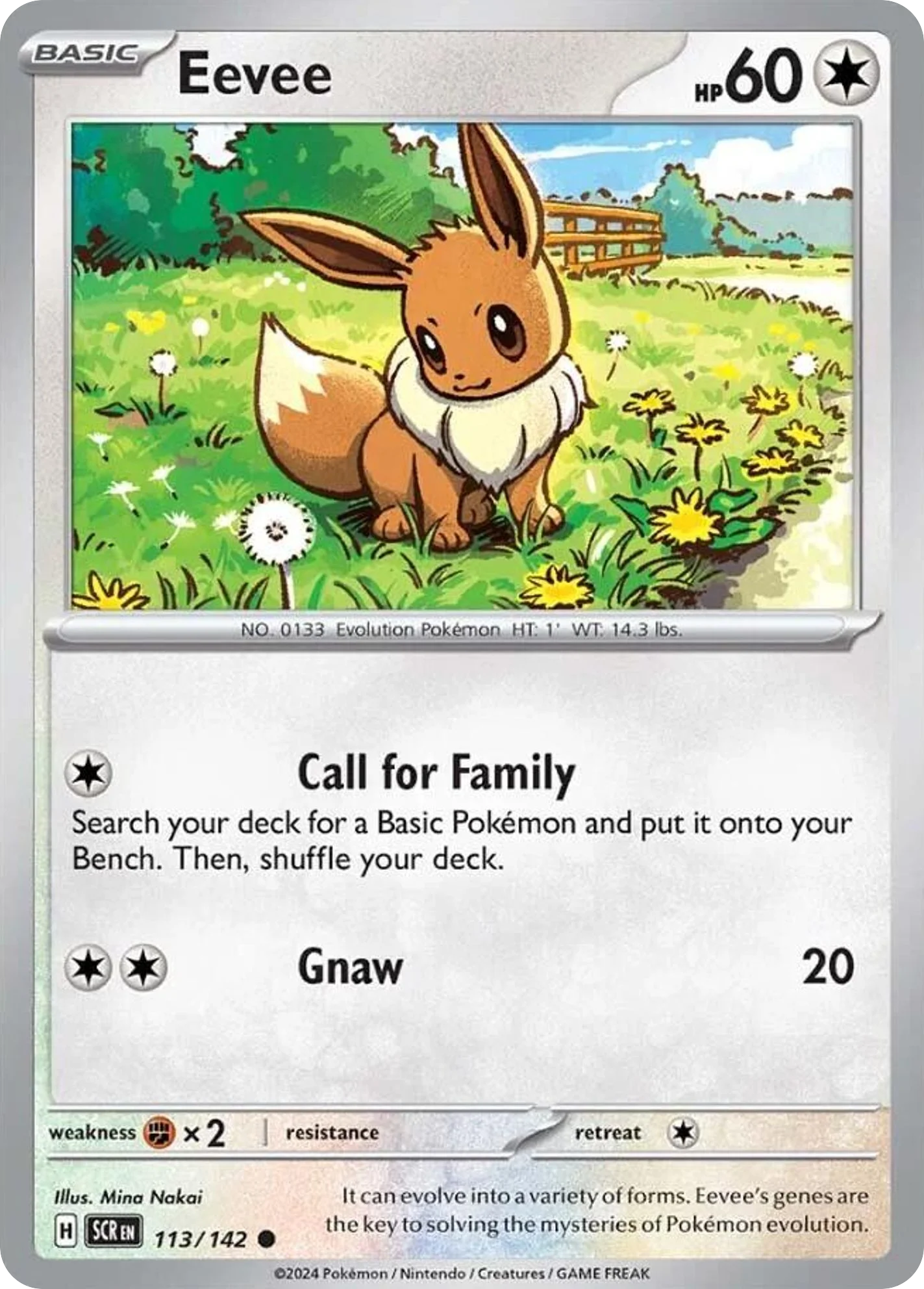 Eevee Pokemon card
