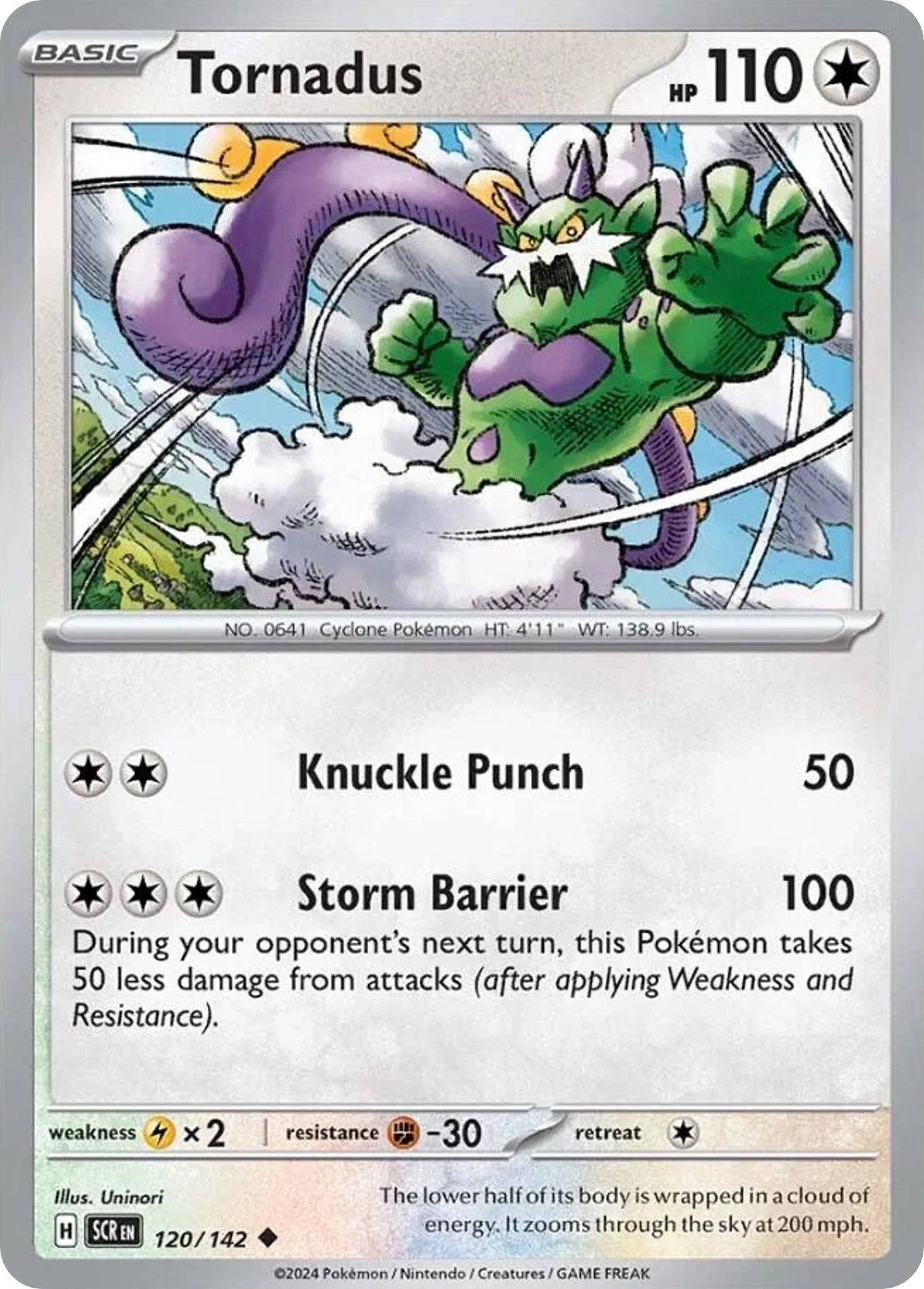 Tornadus Pokemon card