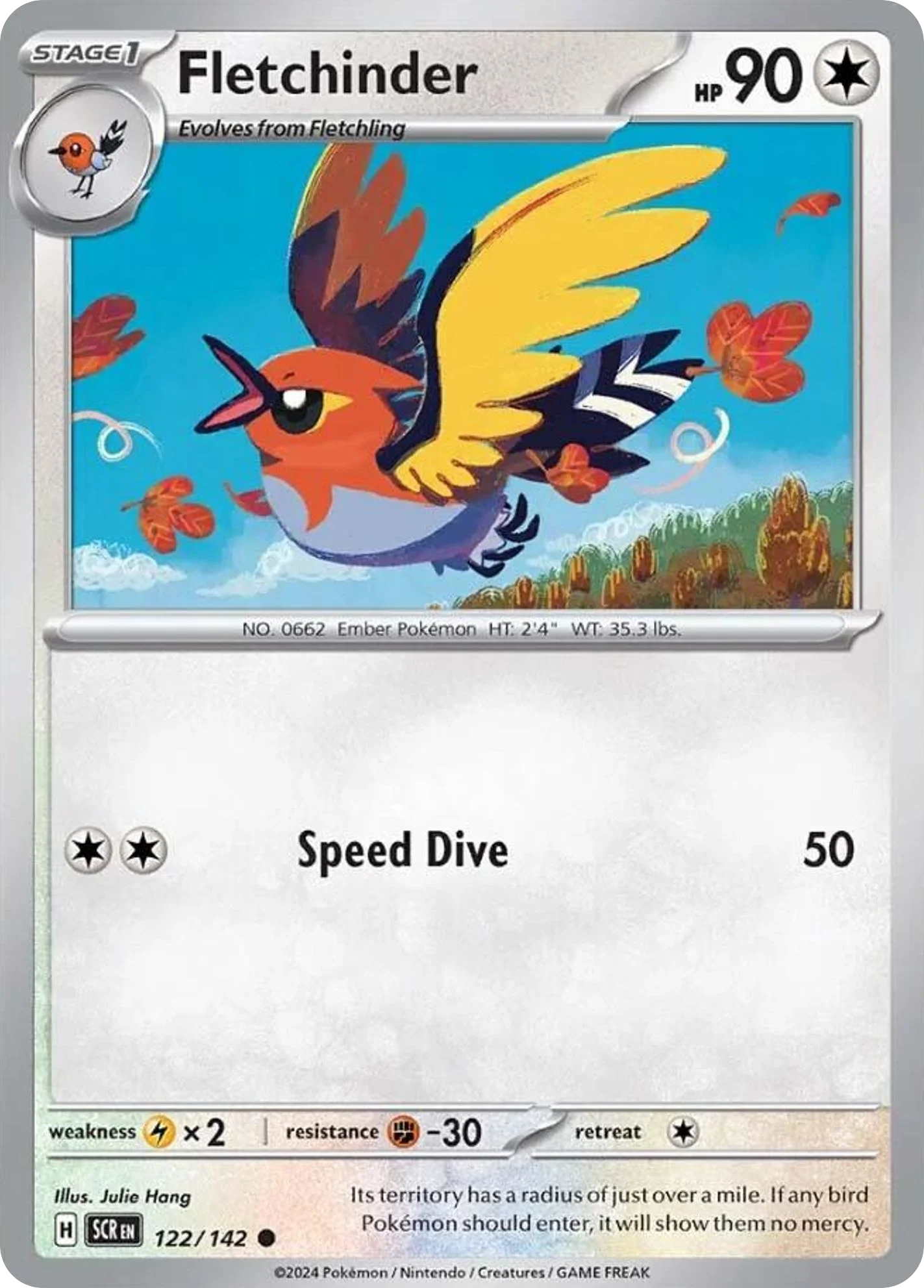 Fletchinder Pokemon card