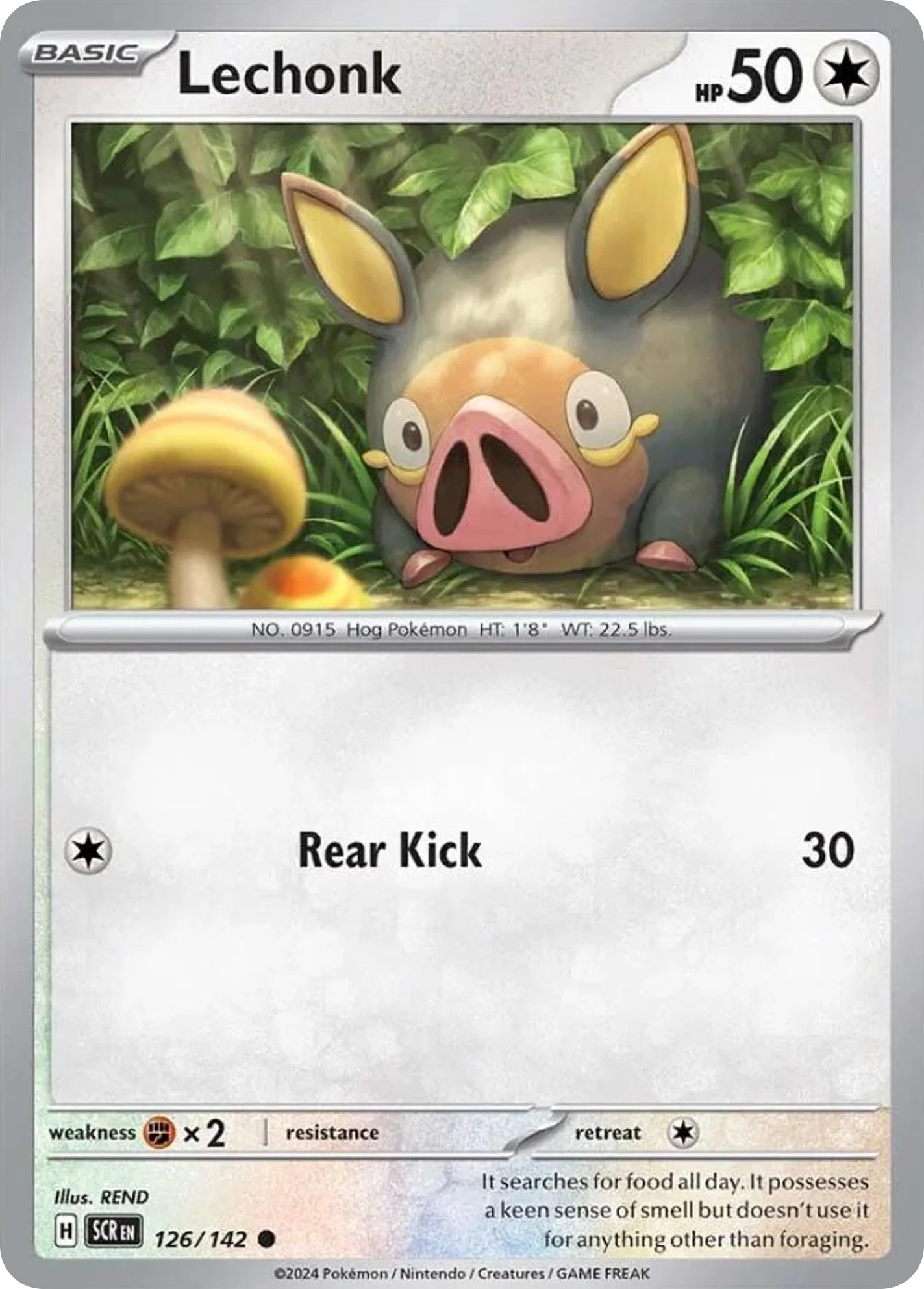 Lechonk Pokemon card