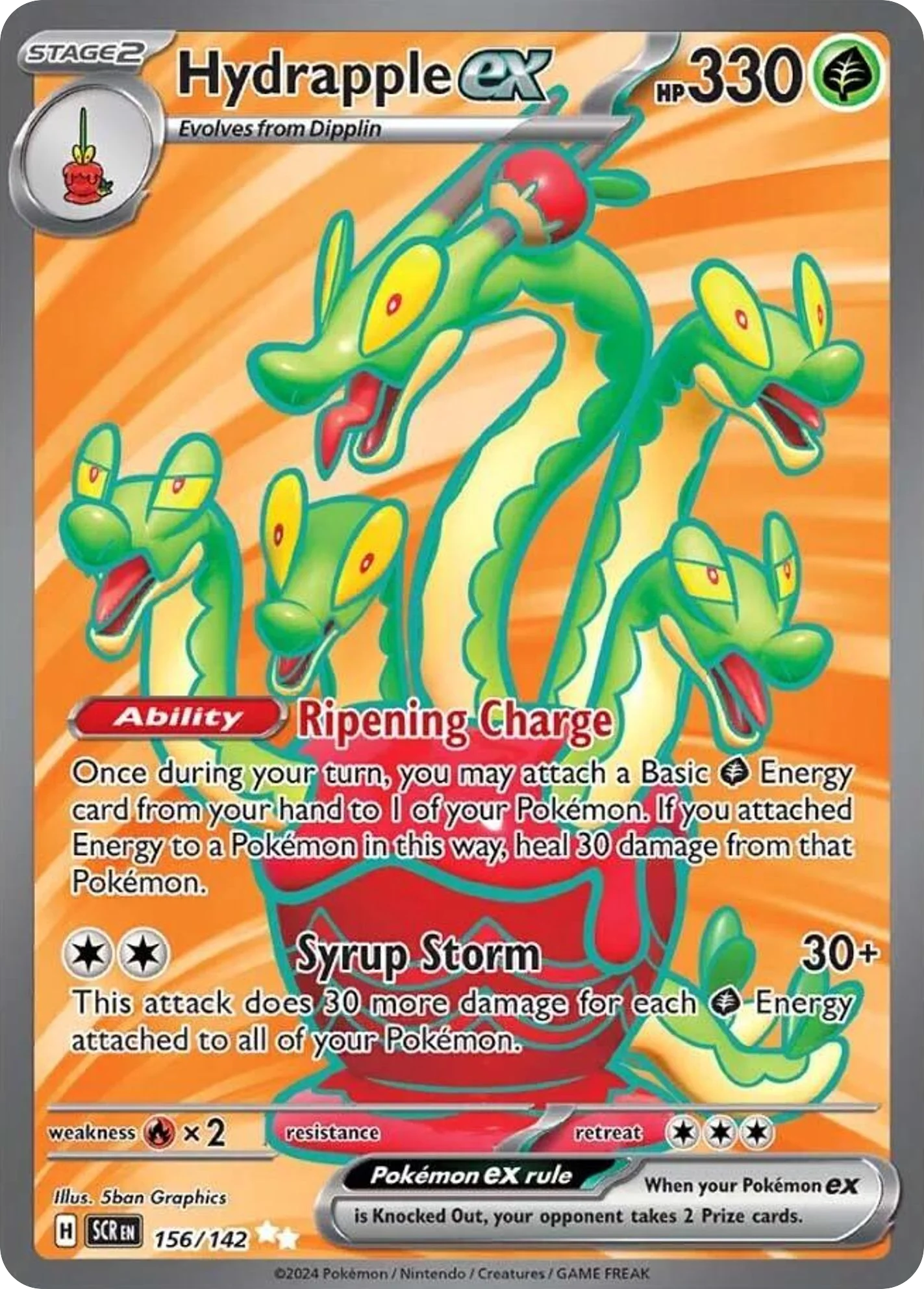 Hydrapple ex Pokemon card