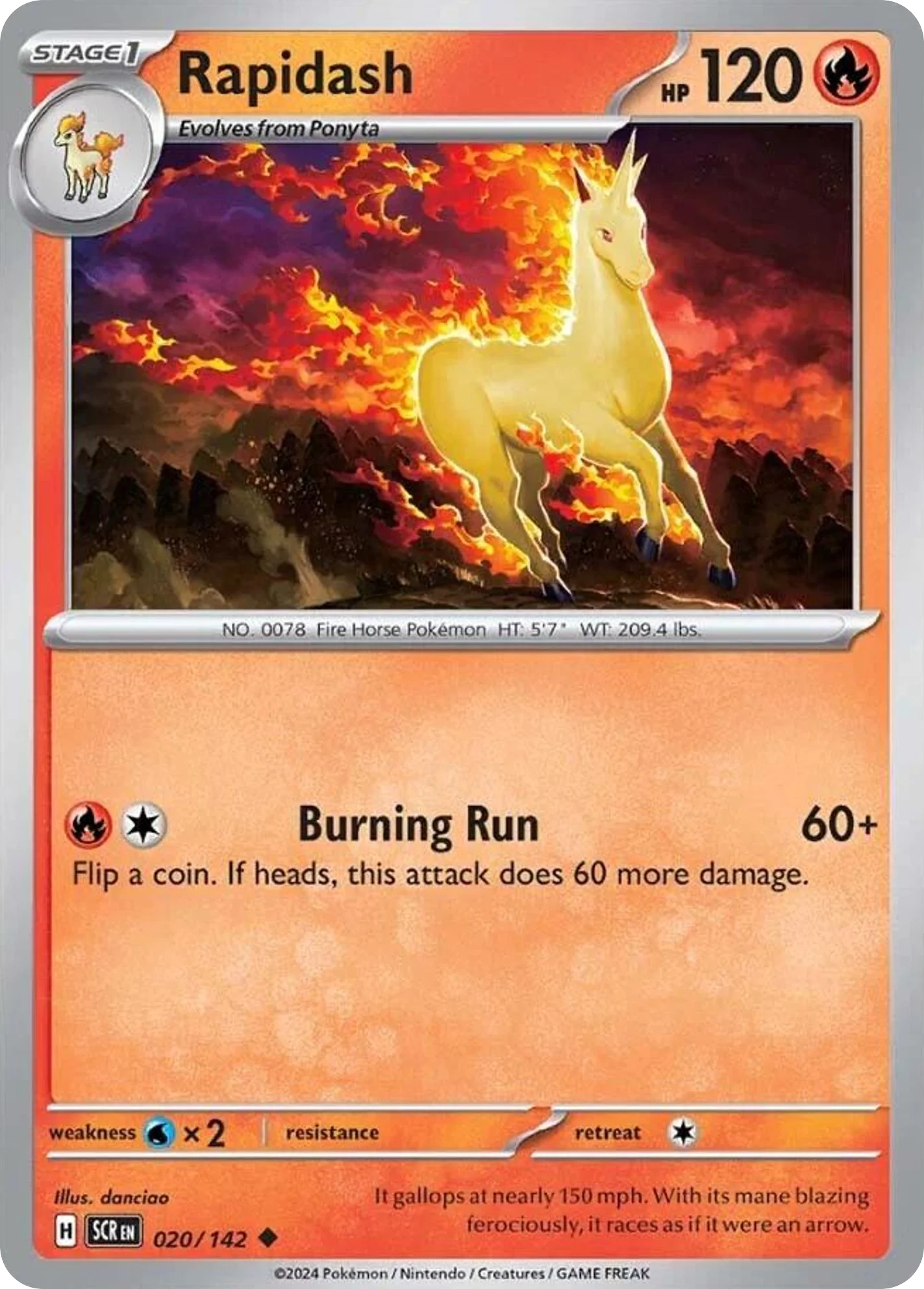 Rapidash Pokemon card