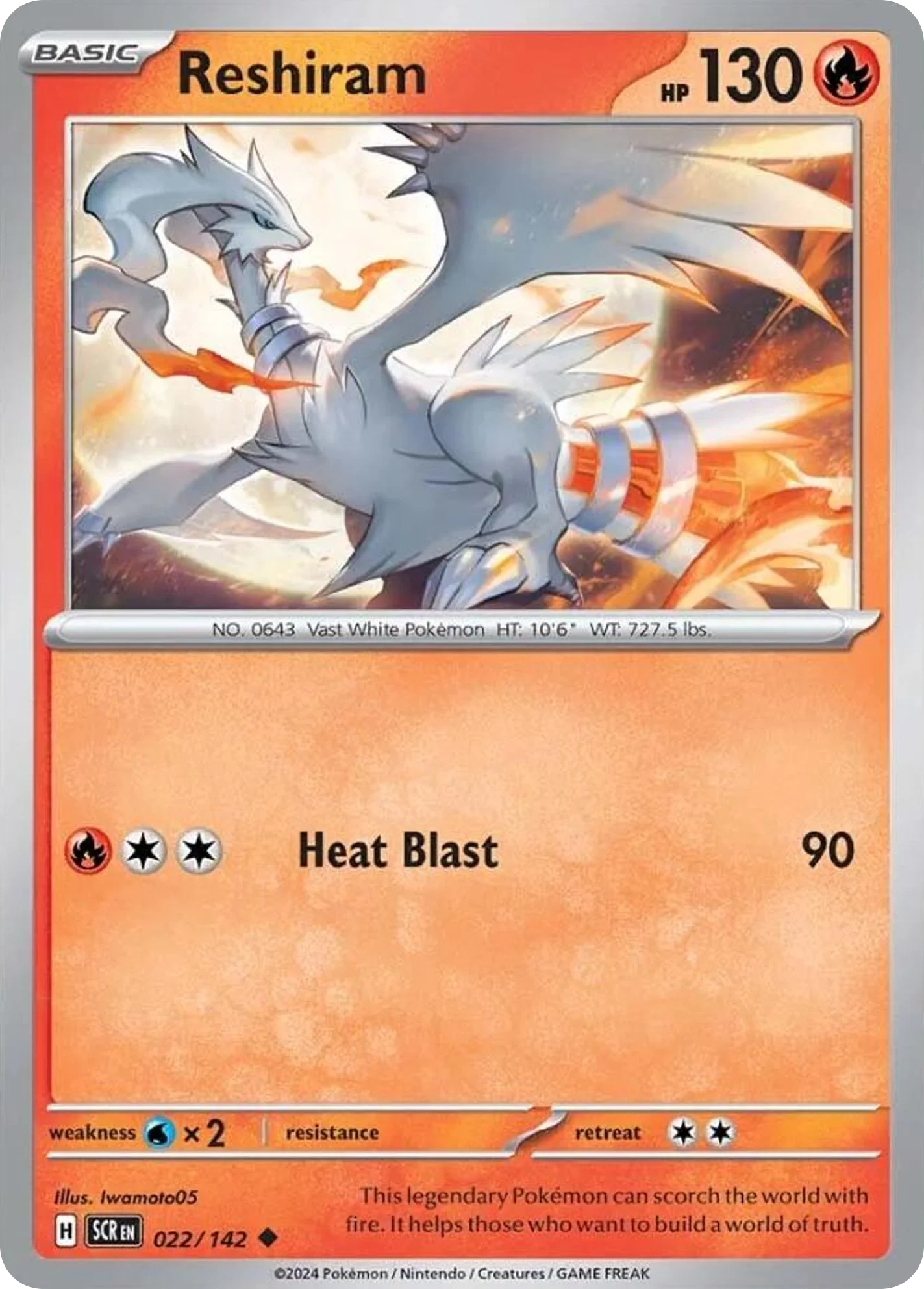 Reshiram Pokemon card