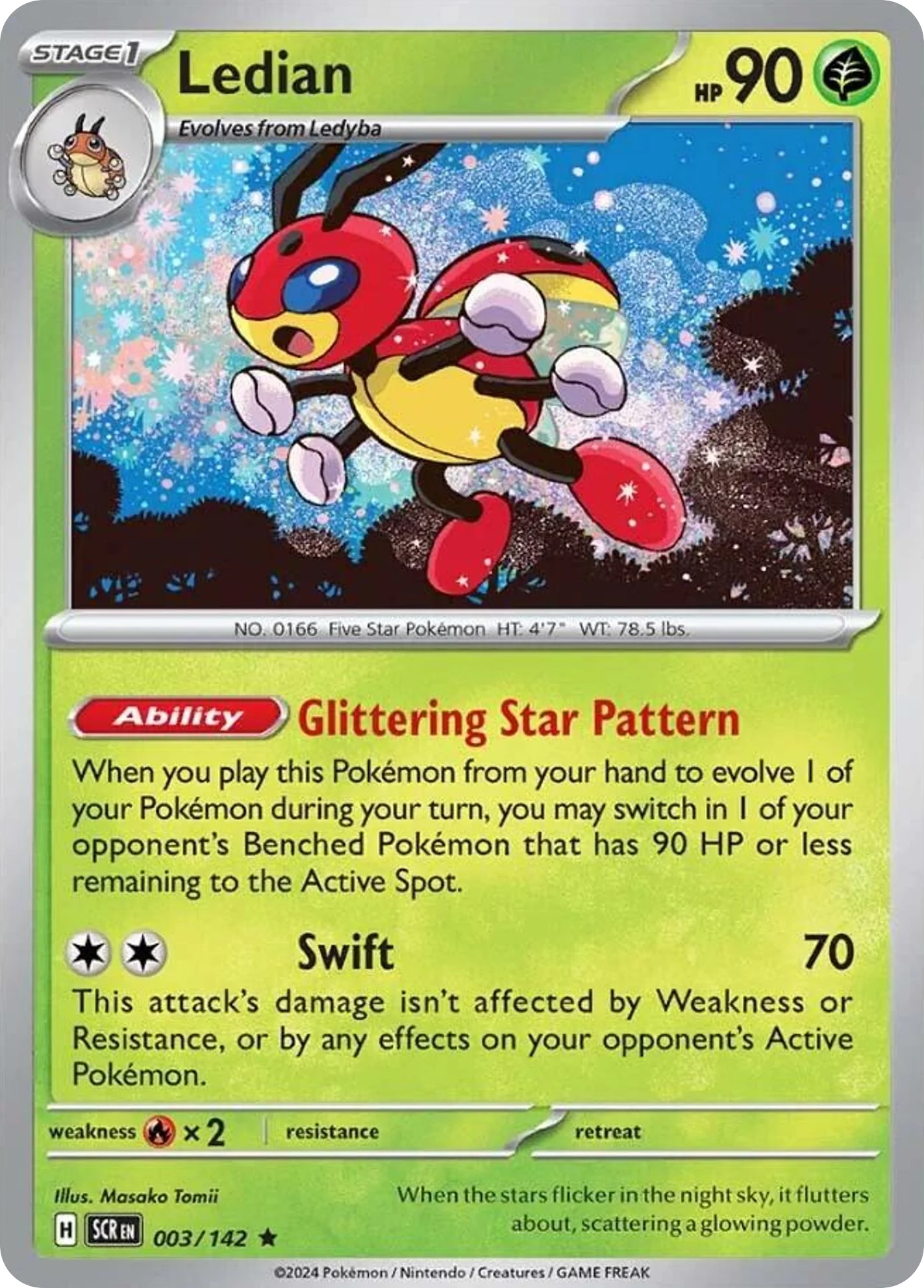 Ledian Pokemon card