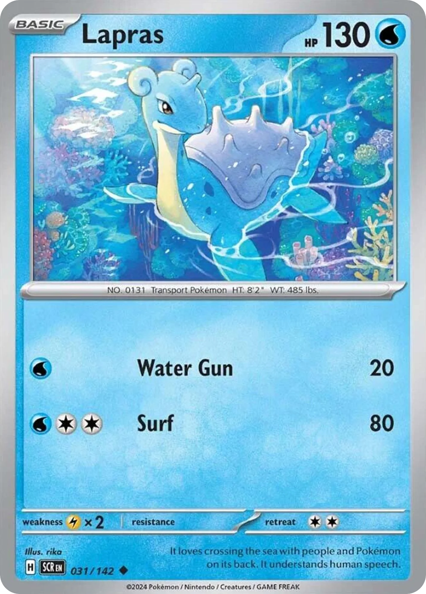 Lapras Pokemon card