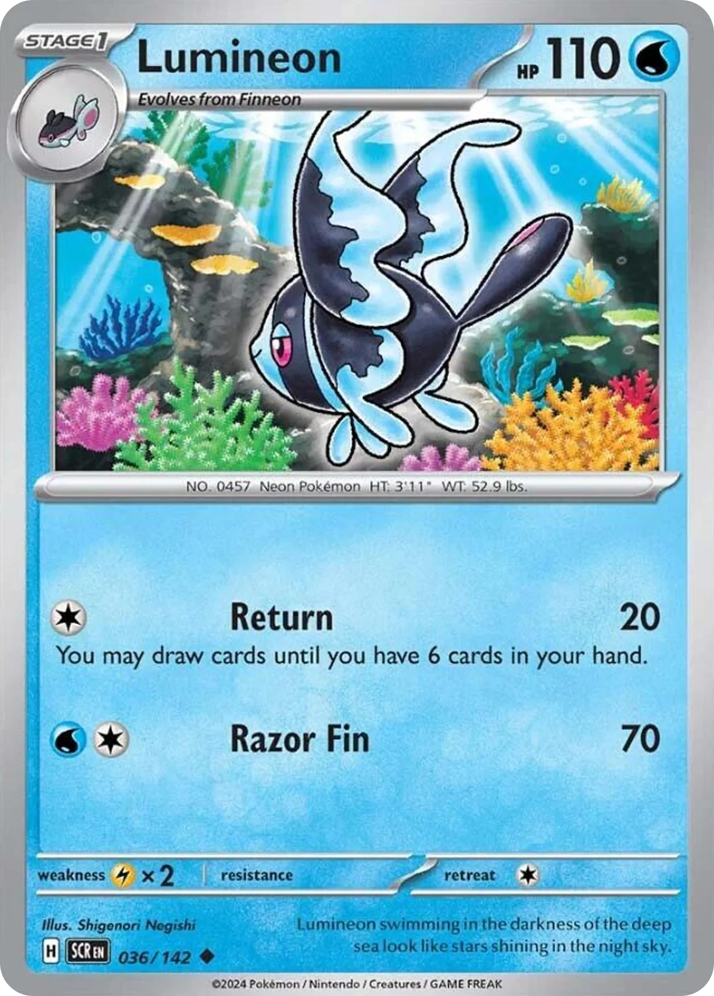 Lumineon Pokemon card