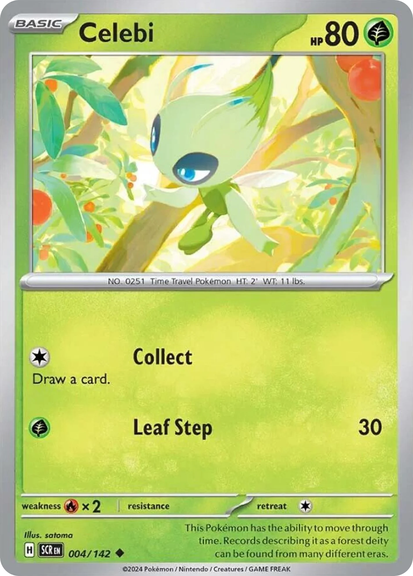 Celebi Pokemon card