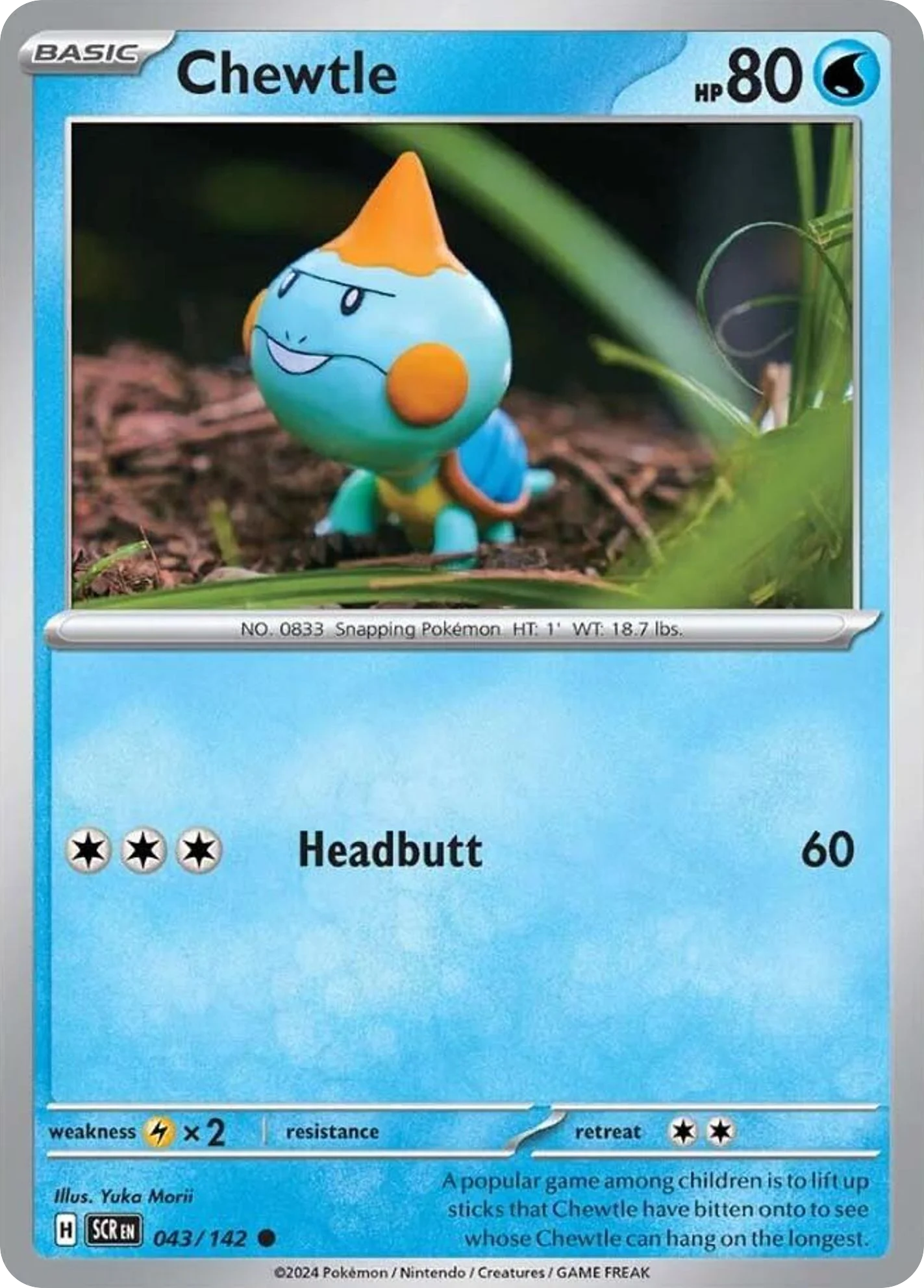 Chewtle Pokemon card