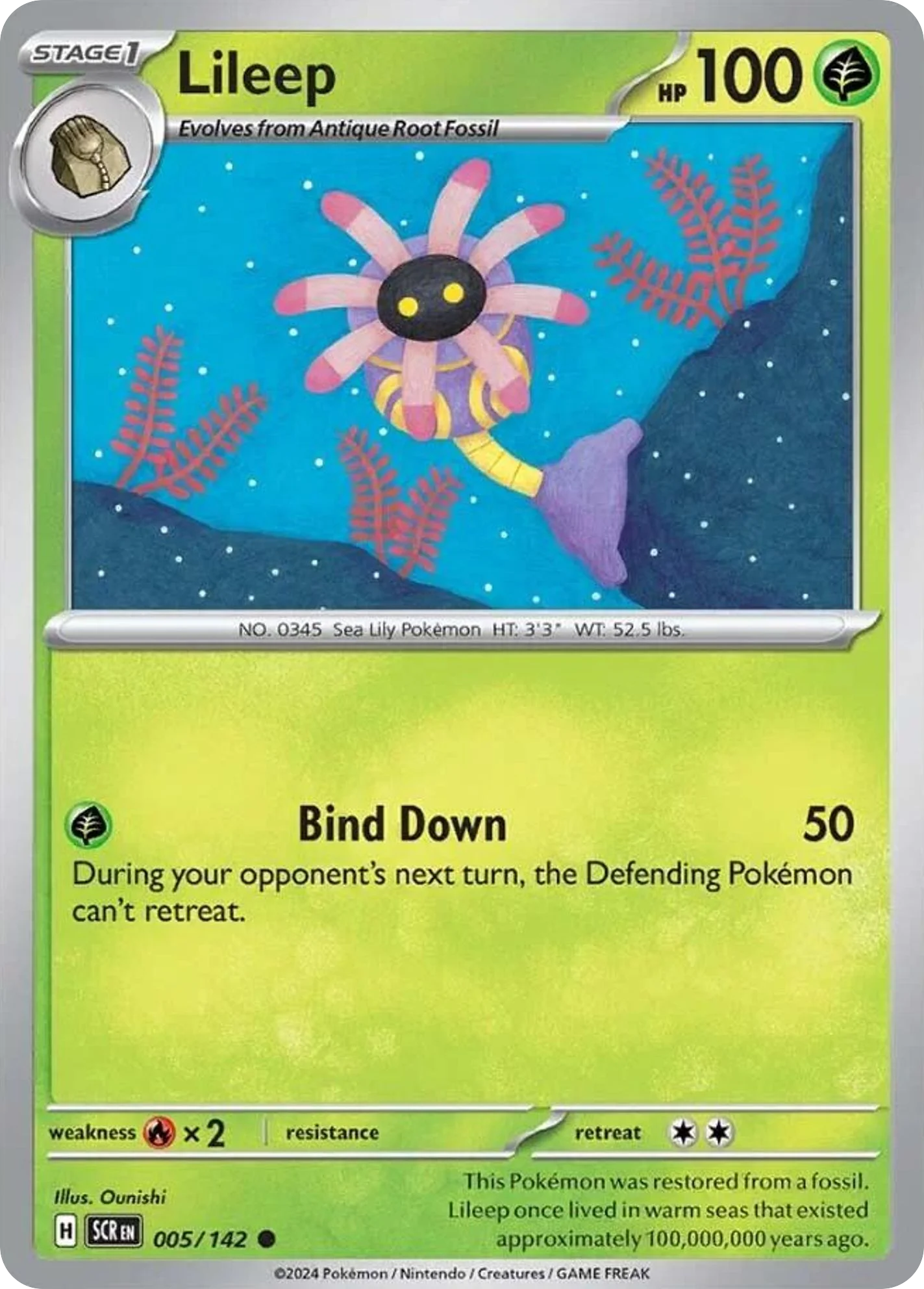 Lileep Pokemon card