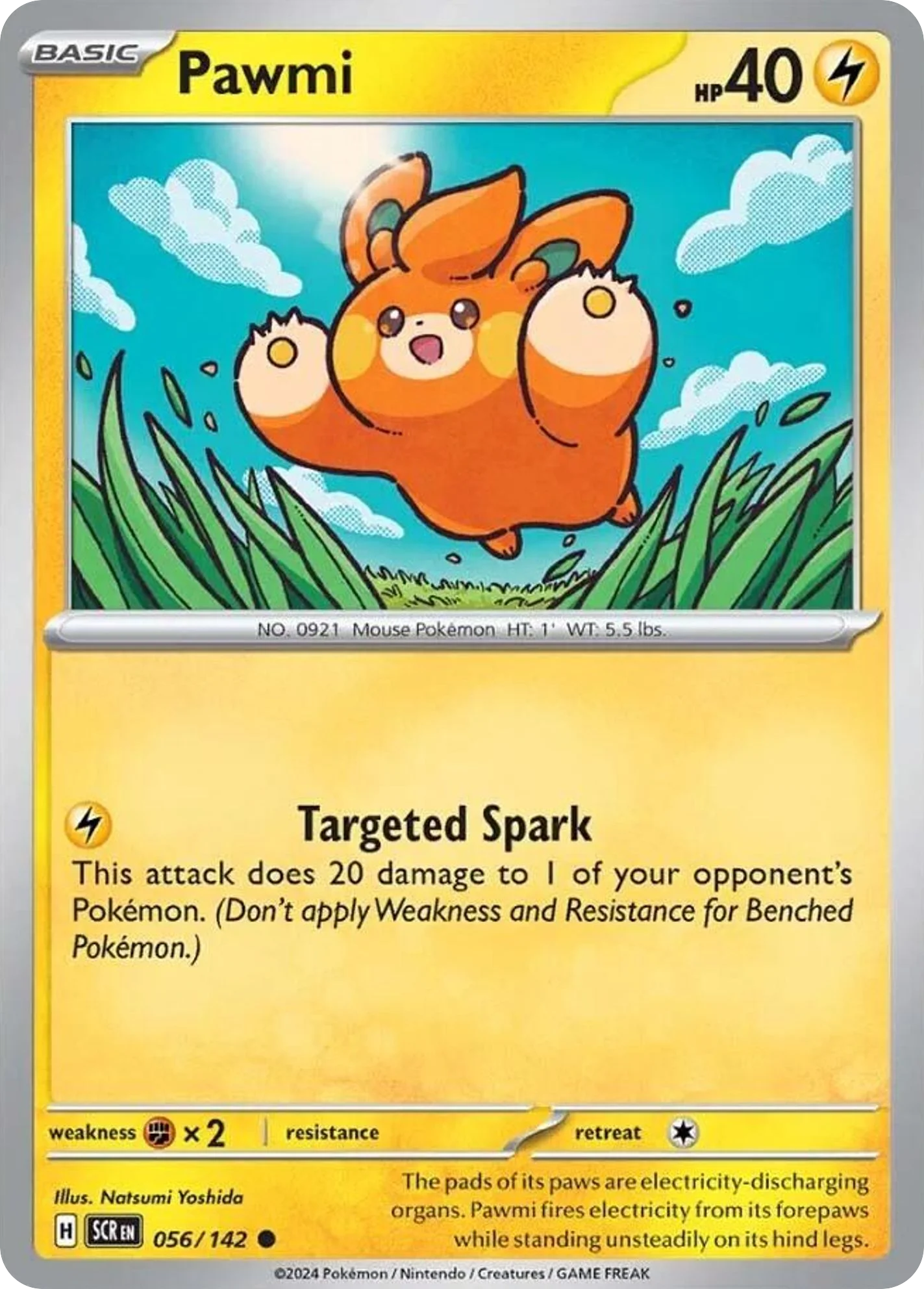 Pawmi Pokemon card