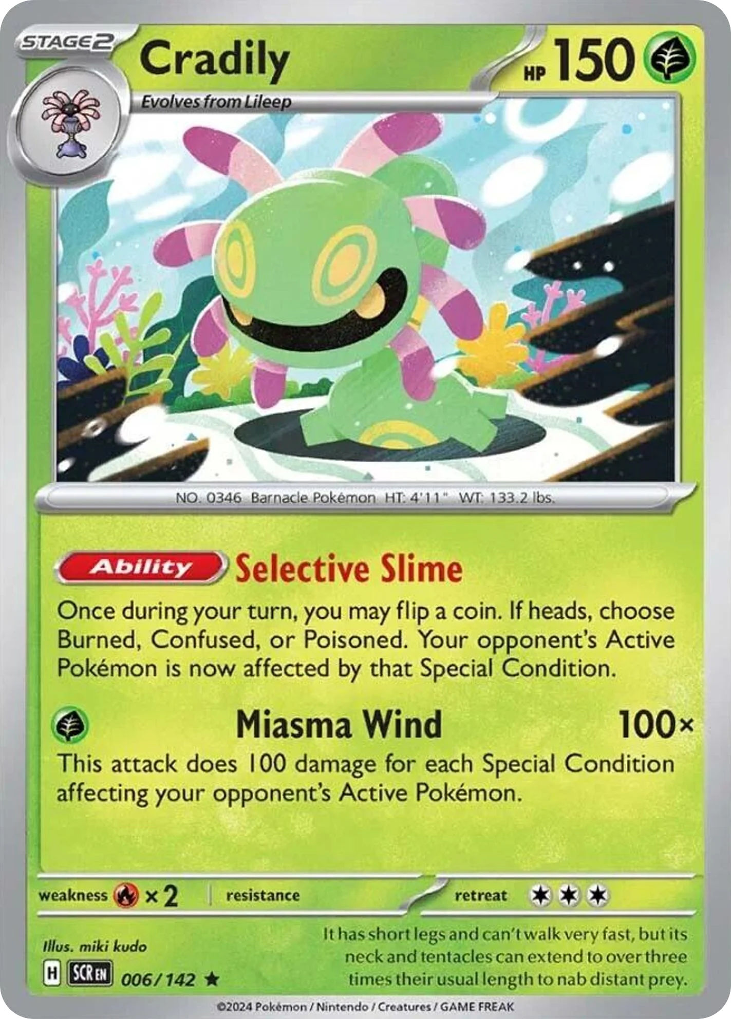 Cradily Pokemon card