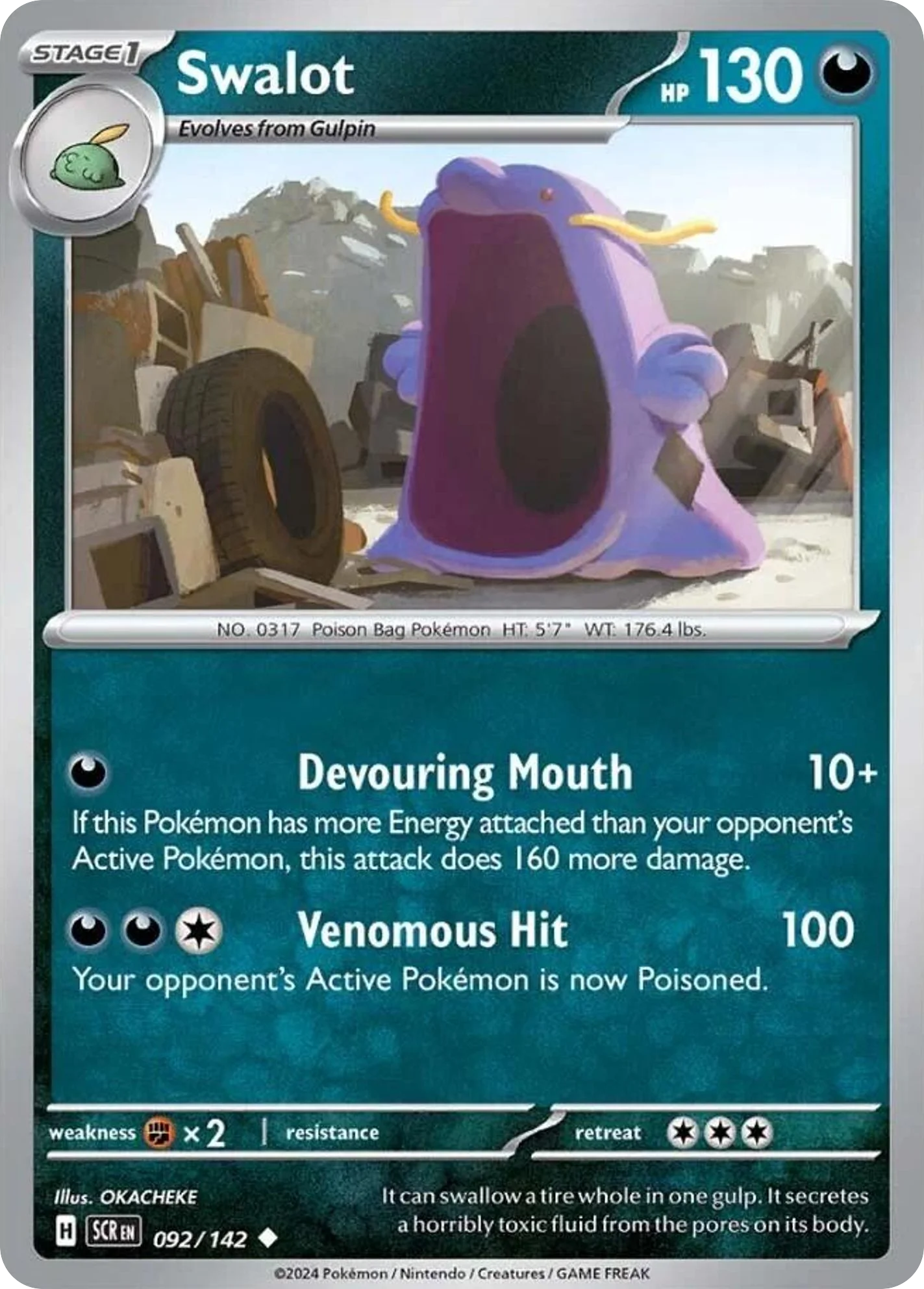 Swalot Pokemon card