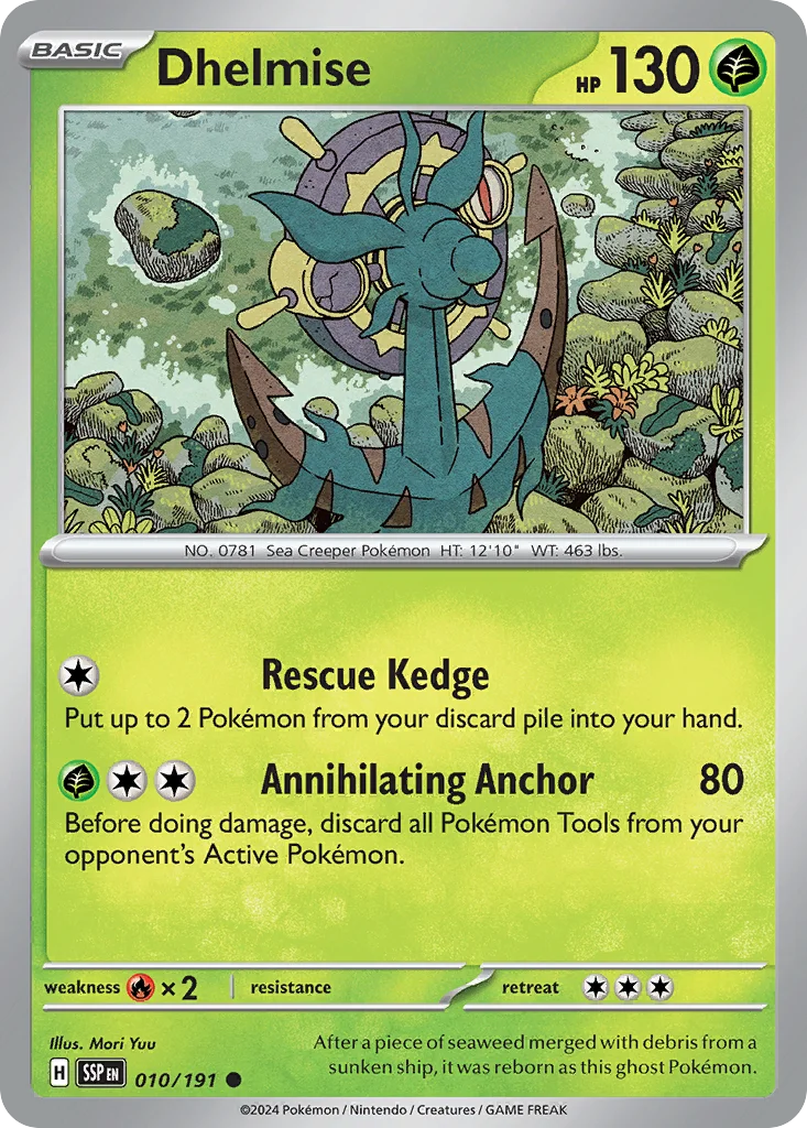 Dhelmise Pokemon card
