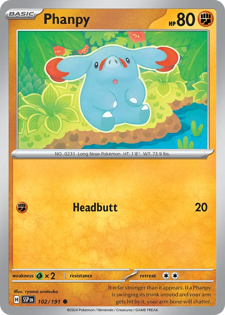 Phanpy Pokemon card