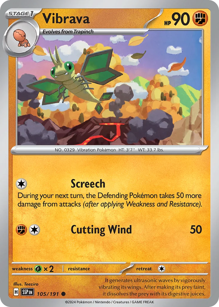 Vibrava Pokemon card