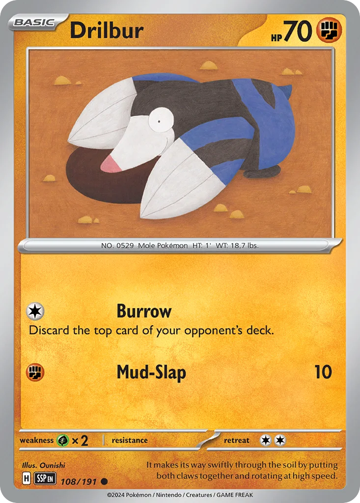 Drilbur Pokemon card