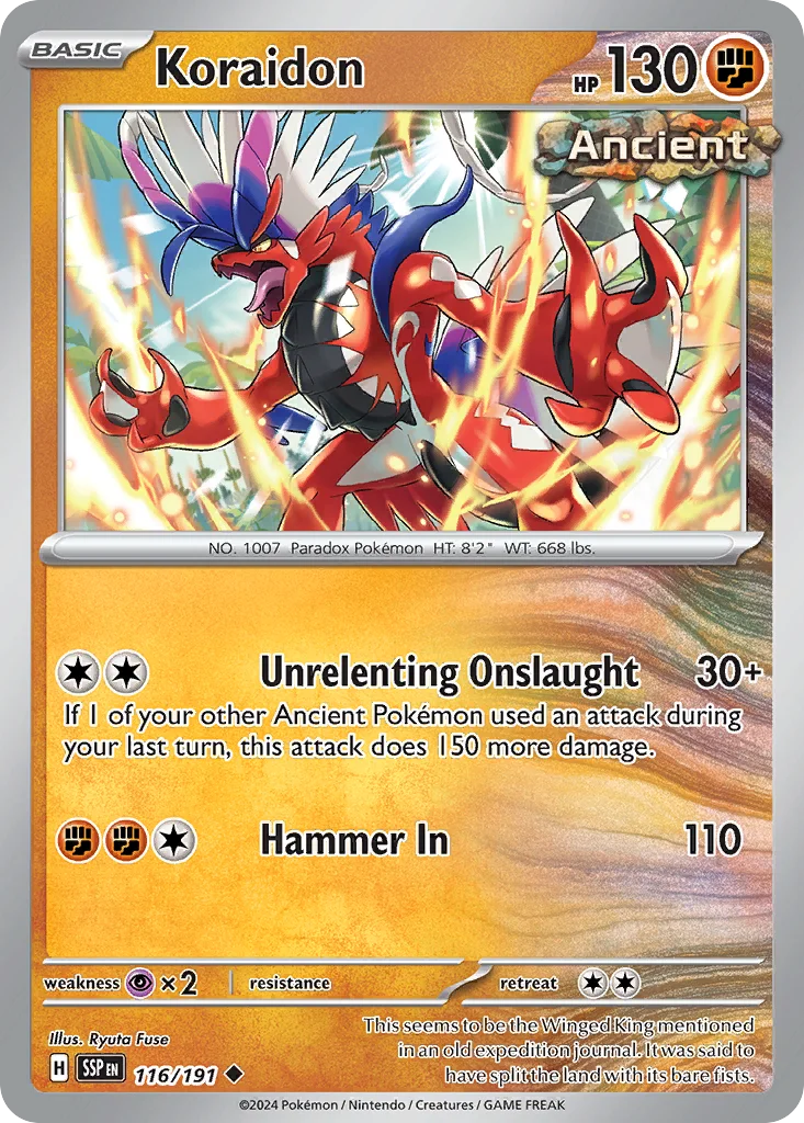 Koraidon Pokemon card