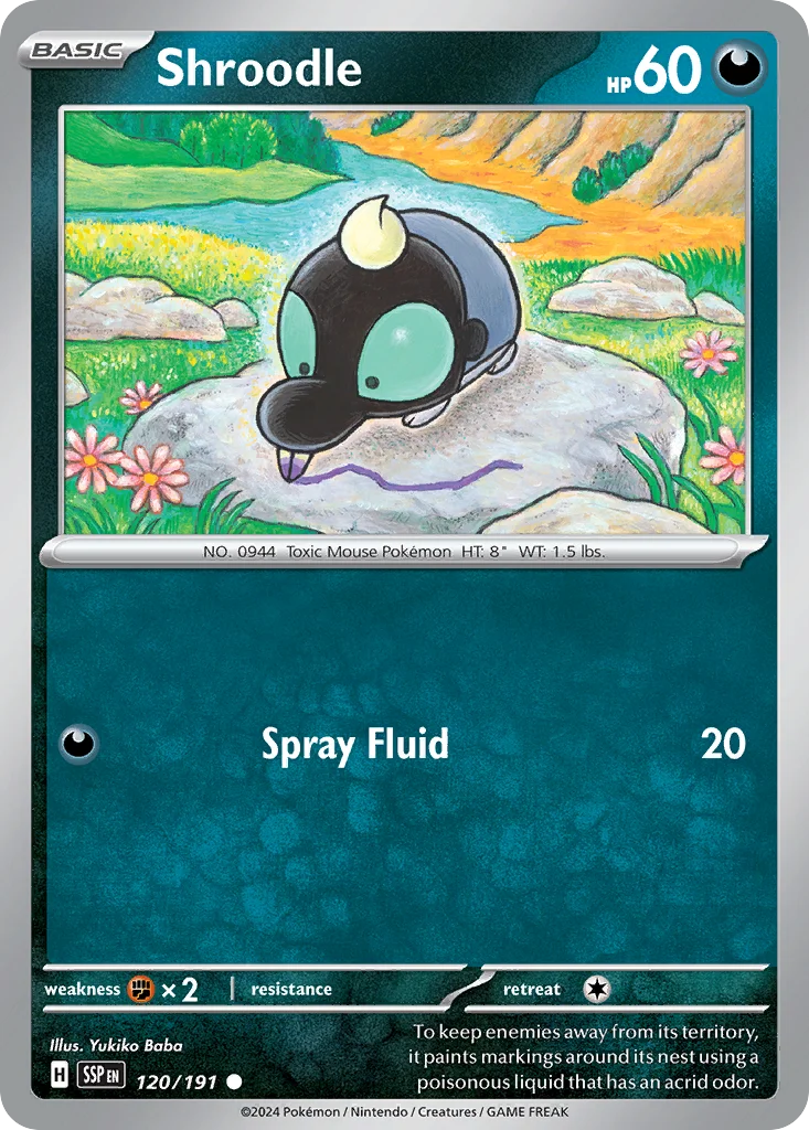 Shroodle Pokemon card