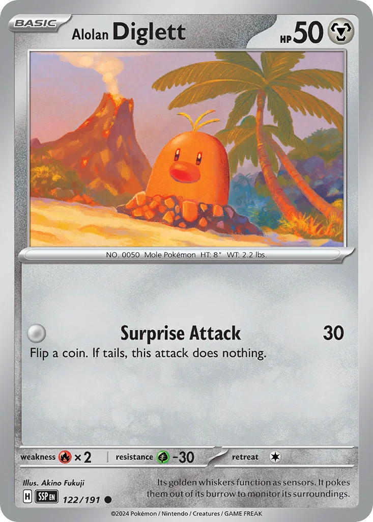 Alolan Diglett Pokemon card