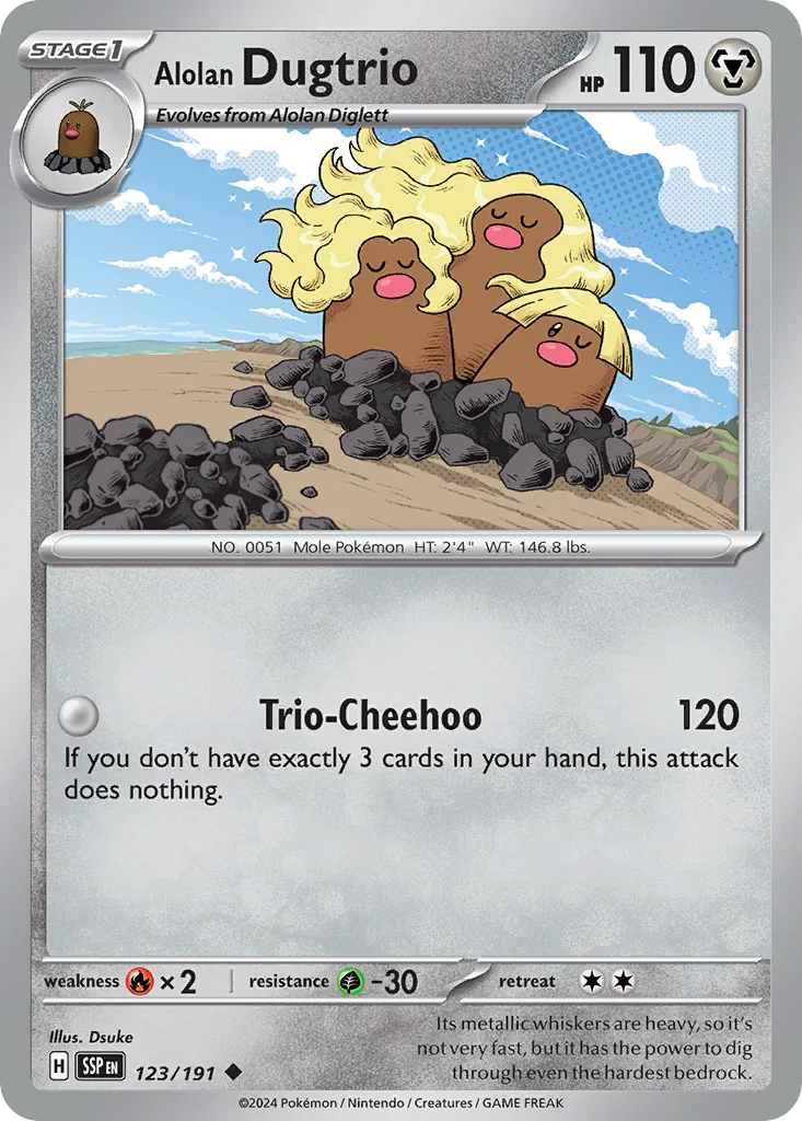 Alolan Dugtrio Pokemon card