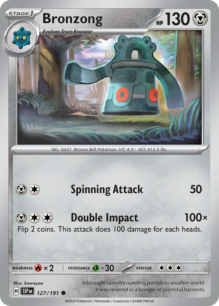 Bronzong Pokemon card