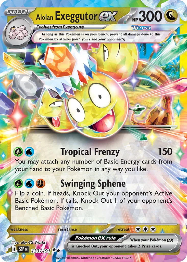 Alolan Exeggutor ex Pokemon card