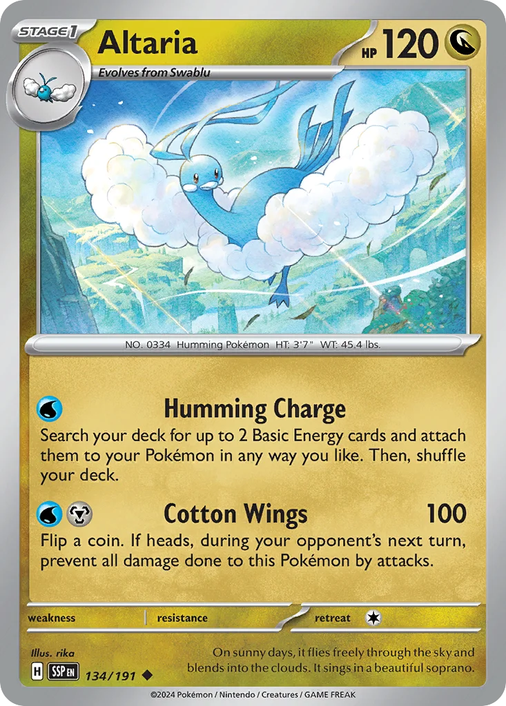 Altaria Pokemon card