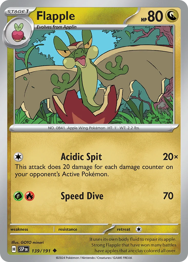 Flapple Pokemon card