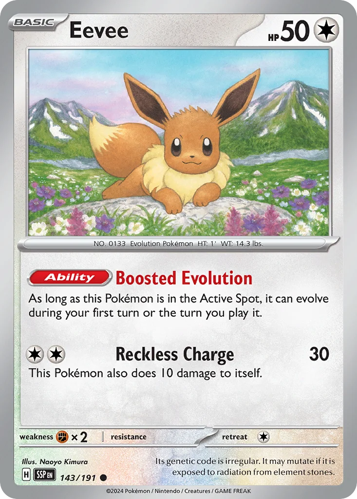 Eevee Pokemon card