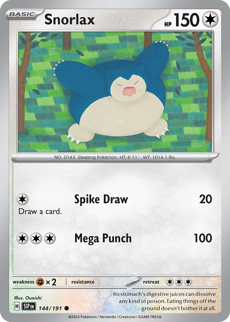 Snorlax Pokemon card