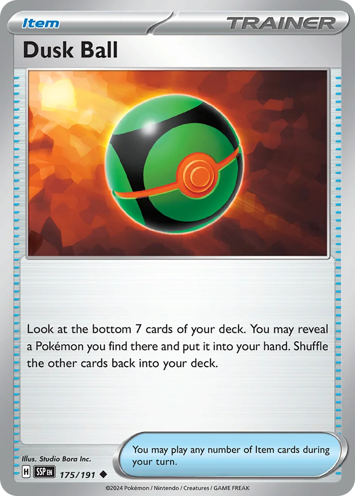 Dusk Ball Pokemon card