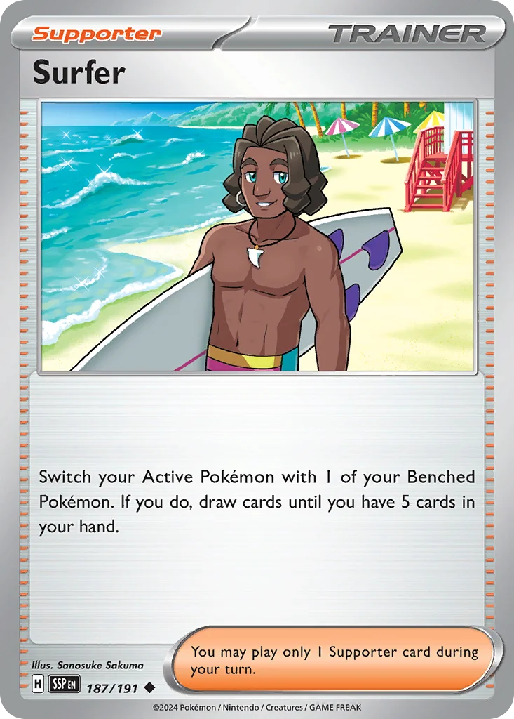 Surfer Pokemon card