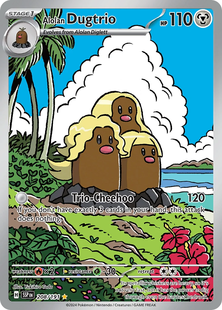 Alolan Dugtrio Pokemon card