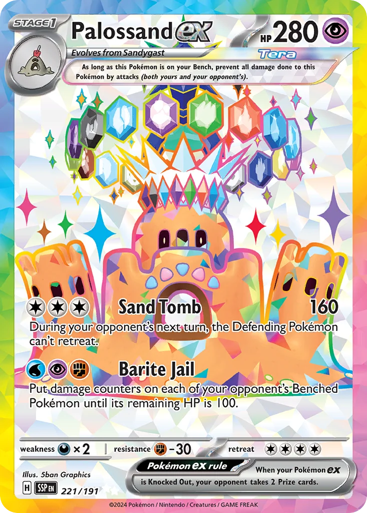 Palossand ex Pokemon card