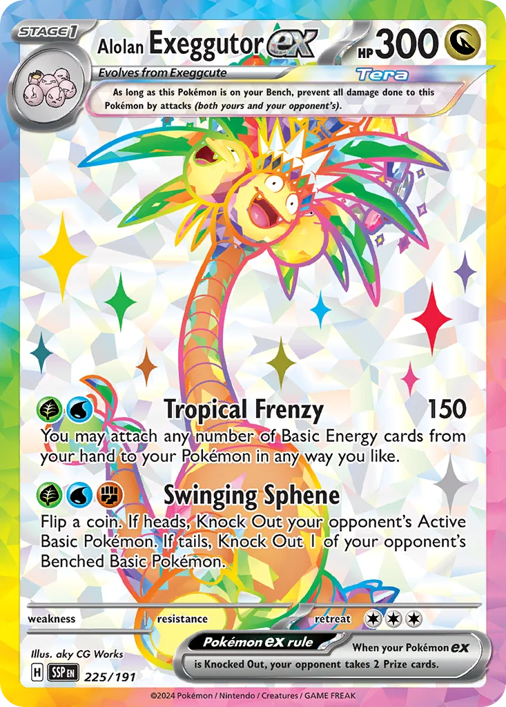 Alolan Exeggutor ex Pokemon card