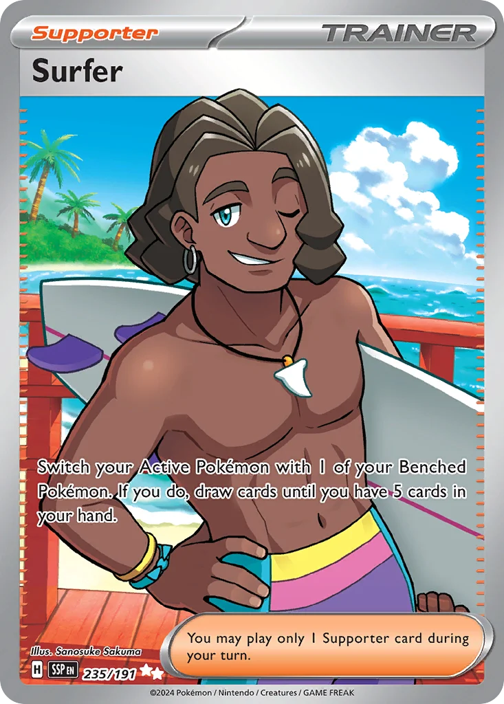 Surfer Pokemon card