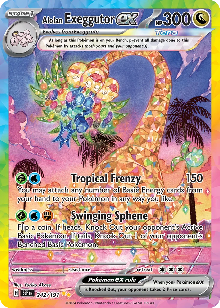 Alolan Exeggutor ex Pokemon card