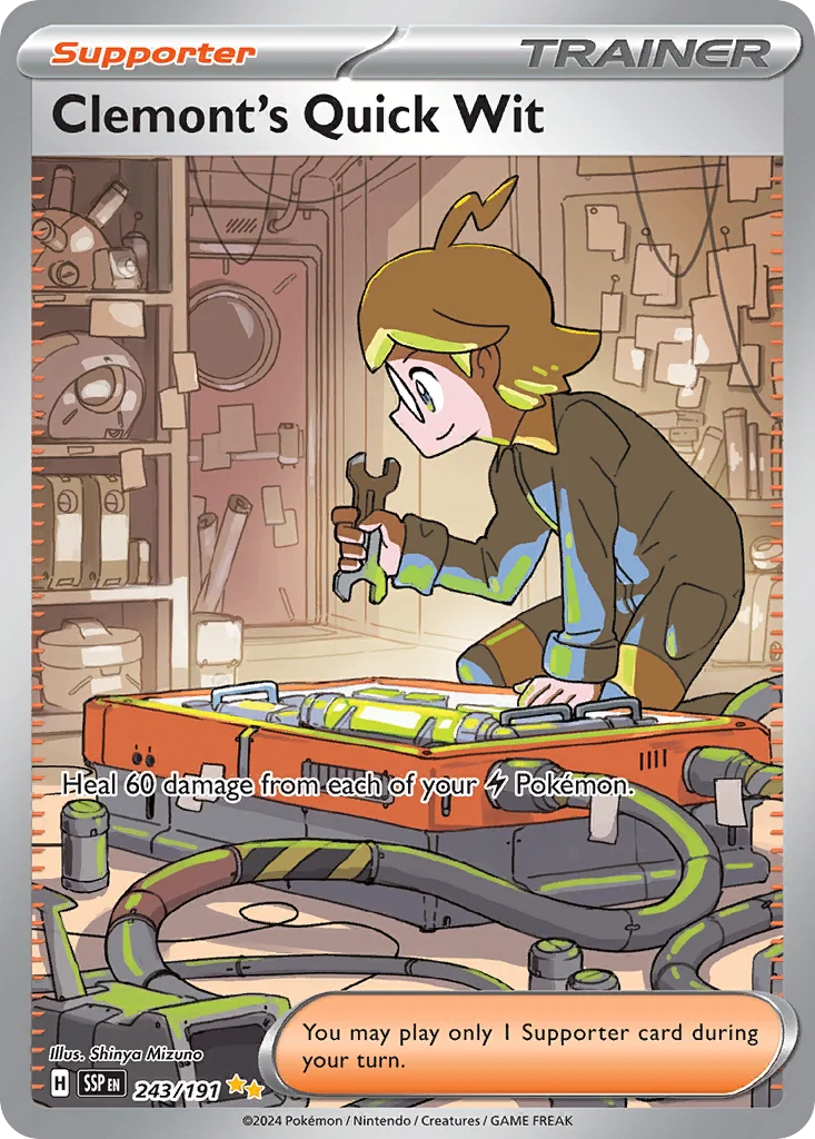 Clemont's Quick Wit Pokemon card