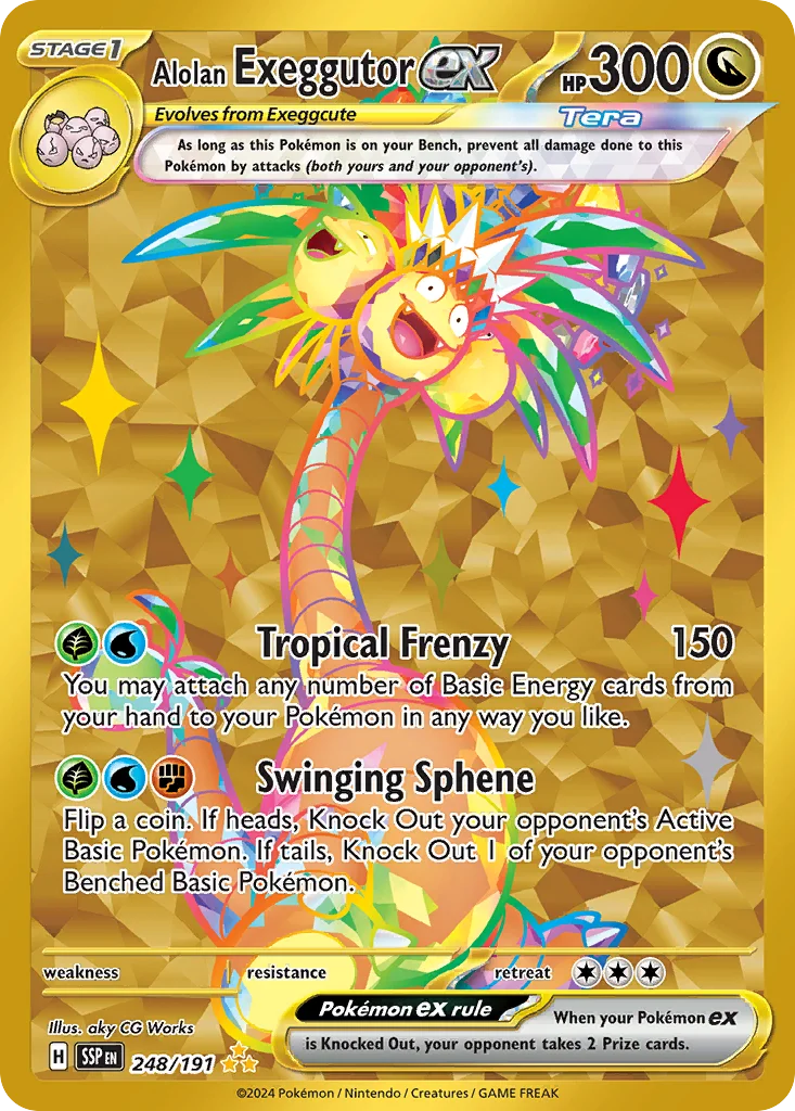 Alolan Exeggutor ex Pokemon card