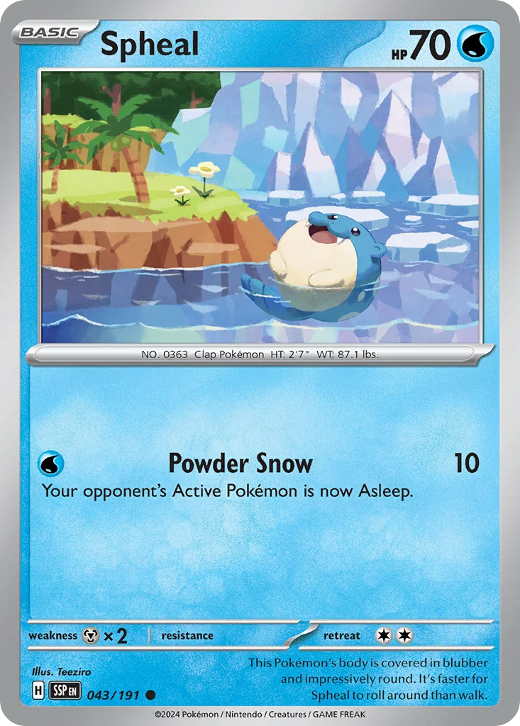 Spheal Pokemon card