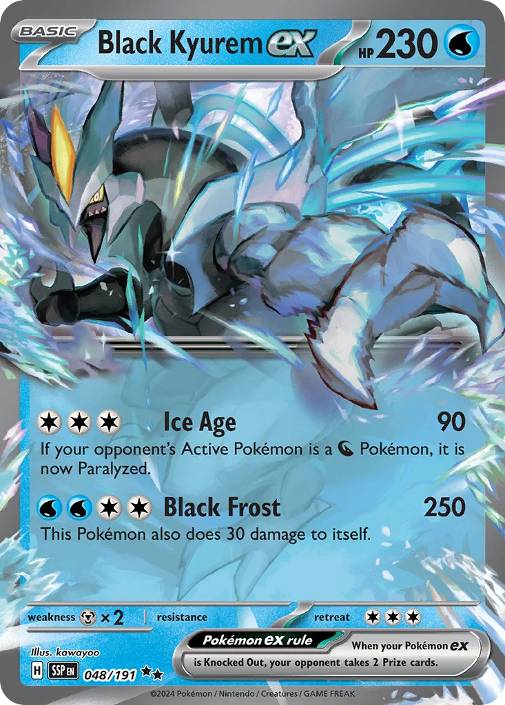 Black Kyurem ex Pokemon card