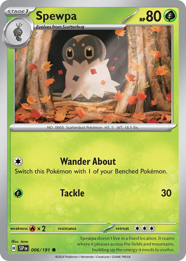Spewpa Pokemon card