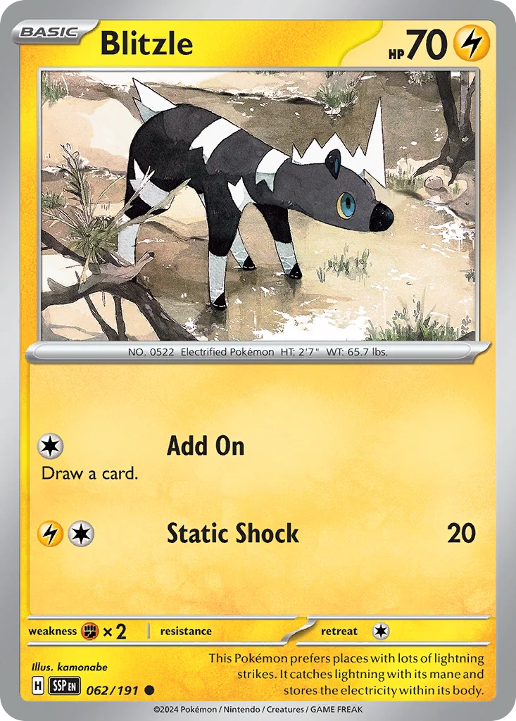 Blitzle Pokemon card