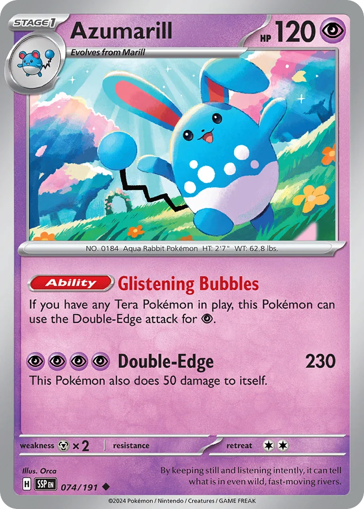 Azumarill Pokemon card