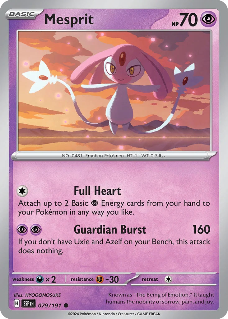 Mesprit Pokemon card